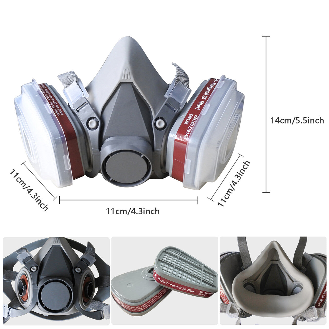 2 Pack High Quality Filtration Gas Mask