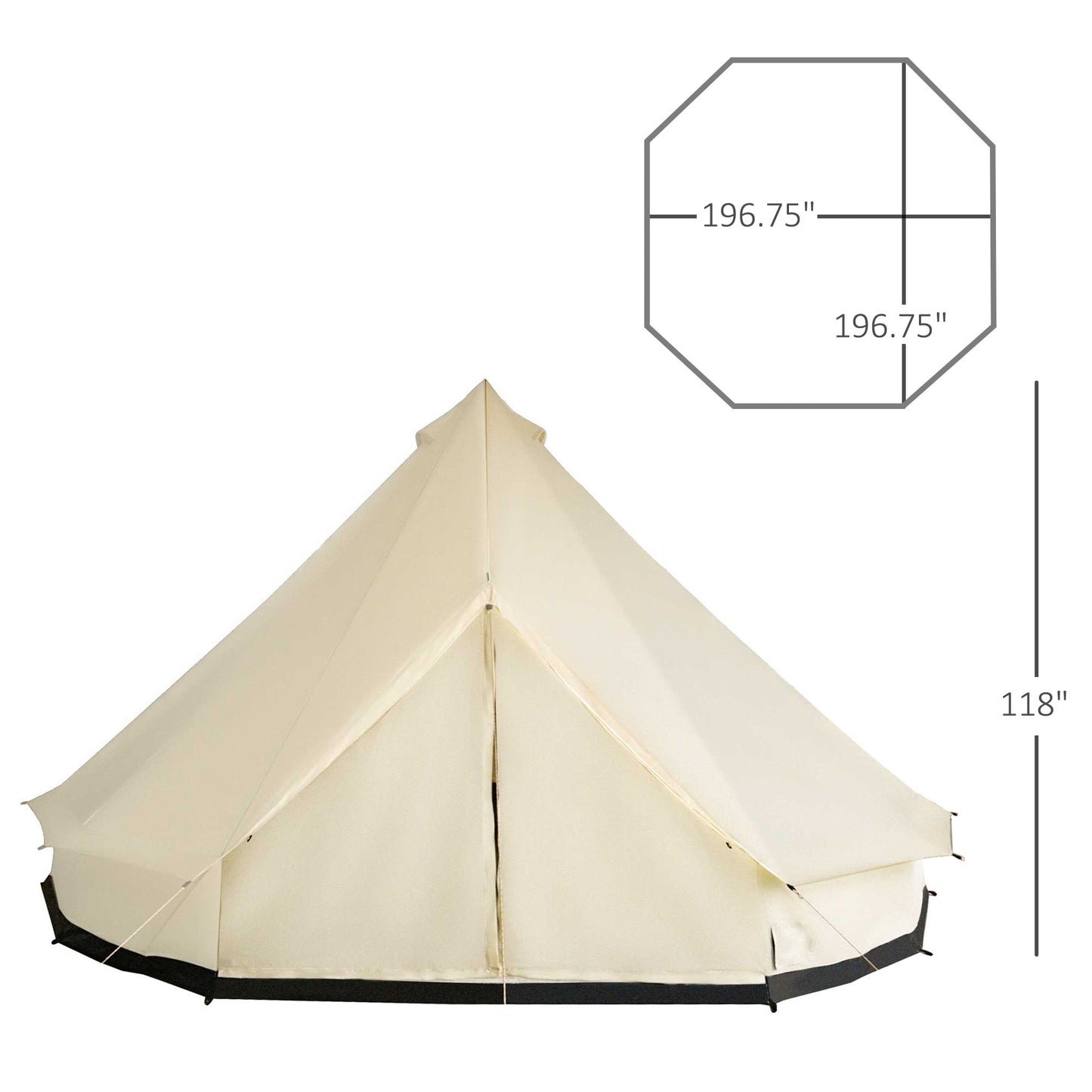 Blue 10-Person Large Waterproof Yurt Camping Tent, Perfect for Family Camping