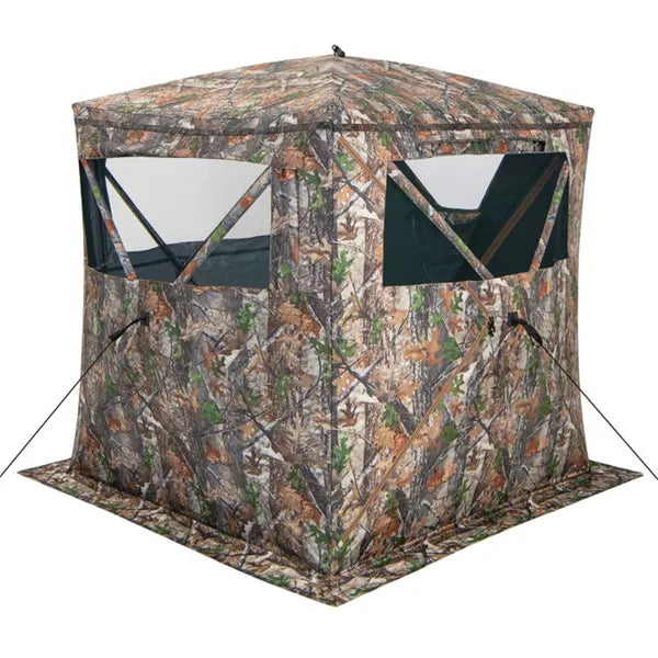 Stealth Hunting Tent With Pop-up Design, 150D Flame-Retardant Blackout Cloth (UV50+ & Waterproof), Fiber Glass Frame
